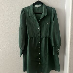 Tuckernuck shirt dress green.